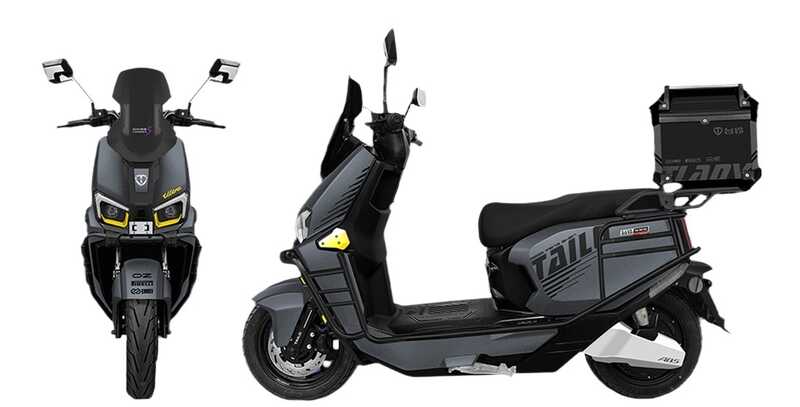 Електричний мопед Tailg F73L / LT-518 (1) + ЗАХИСНИЙ БАМПЕР, двигун 2999W, акумулятор літій-залізо-фосфатний 72V/45Ah, колеса 12’’, в коробці