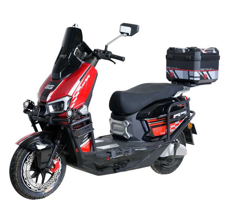 Електричний мопед Tailg F73L / LT-745 (1) + ЗАХИСНИЙ БАМПЕР, двигун 2999W, акумулятор літій-залізо-фосфатний 72V/45Ah, колеса 12’’, в коробці
