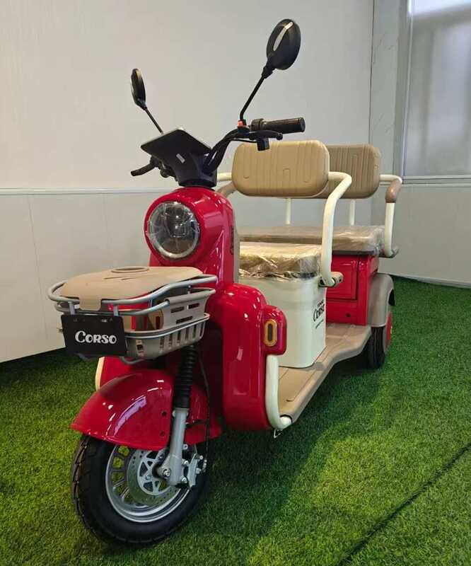 Електричний трицикл Corso «Tenso» TG-707841 (1) + 1 ЯЩИК АКУМ двигун 1500W, акумулятор графеновий 72V/32Ah, колеса 300-10, в коробці