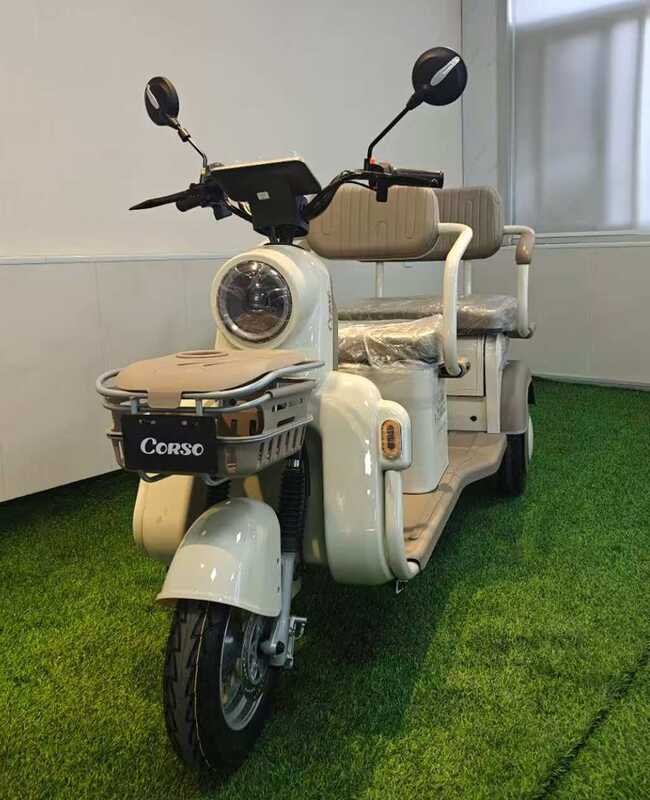 Електричний трицикл Corso «Tenso» TG-652160 (1) + 1 ЯЩИК АКУМ двигун 1500W, акумулятор графеновий 72V/32Ah, колеса 300-10, в коробці