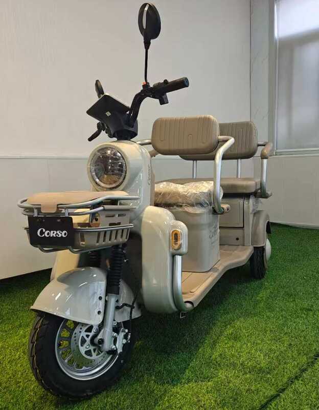 Електричний трицикл Corso «Tenso» TG-375458 (1) + 1 ЯЩИК АКУМ двигун 1500W, акумулятор графеновий 72V/32Ah, колеса 300-10, в коробці