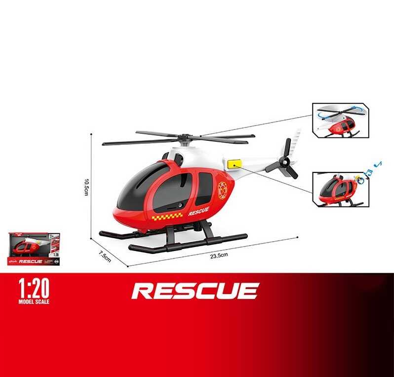 Гвинтокрил WY 1190 B (48) масштаб: 1:20, підсвічування, звуки, механічний оберт лопатей, в коробці