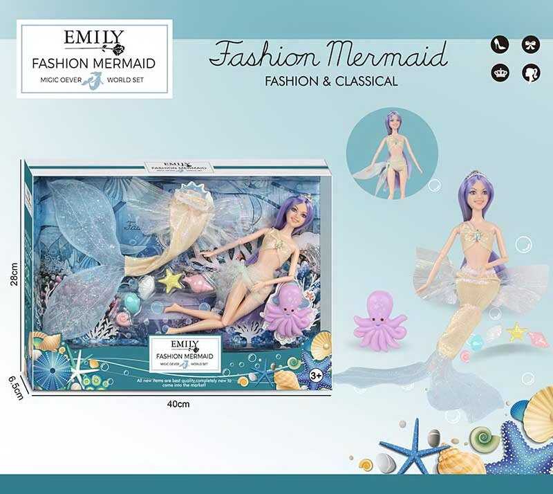 УЦІНКА 2 Лялька QJ 137 B (36/2) "Русалонька", висота 30 см, фігурка морського мешканця у коробці, ПОШКОДЖЕНЕ ПАКУВАННЯ