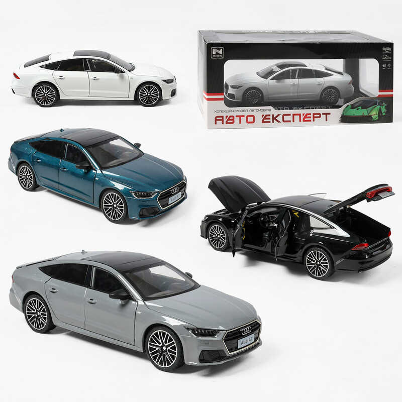 Машинка G 4622-20 (24/2) "Авто Експерт", 4 кольори, металопласт., світло, звук, масштаб 1:24, інерція, двері, капот відчиняються, в коробці, МІКС