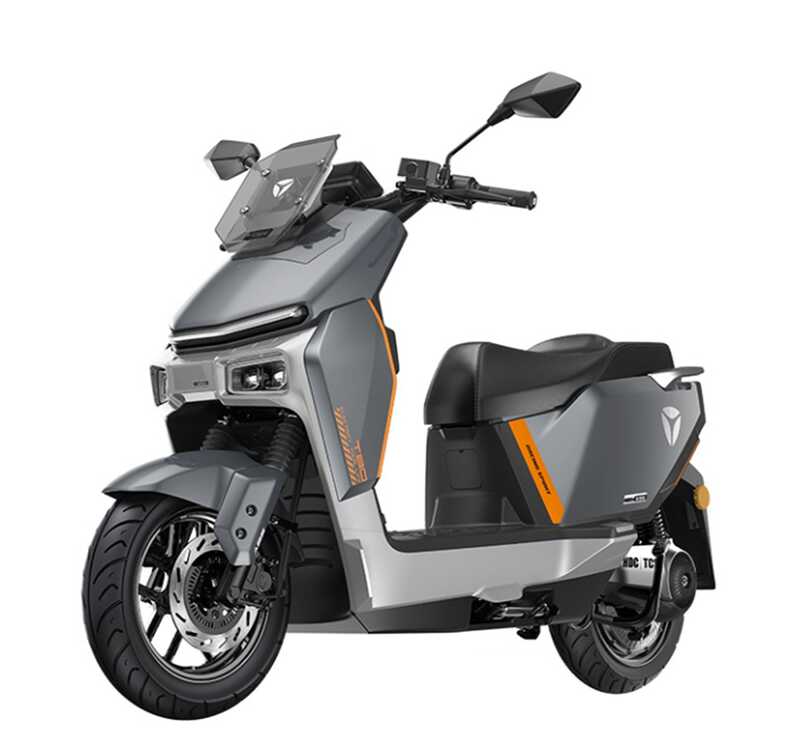 Електричний мопед Yadea GS80 / 0948 (1) колір Сірий, двигун 2999W, акум. літій-залізо-фосфатний 72V/50Ah, колеса 12``, в коробці