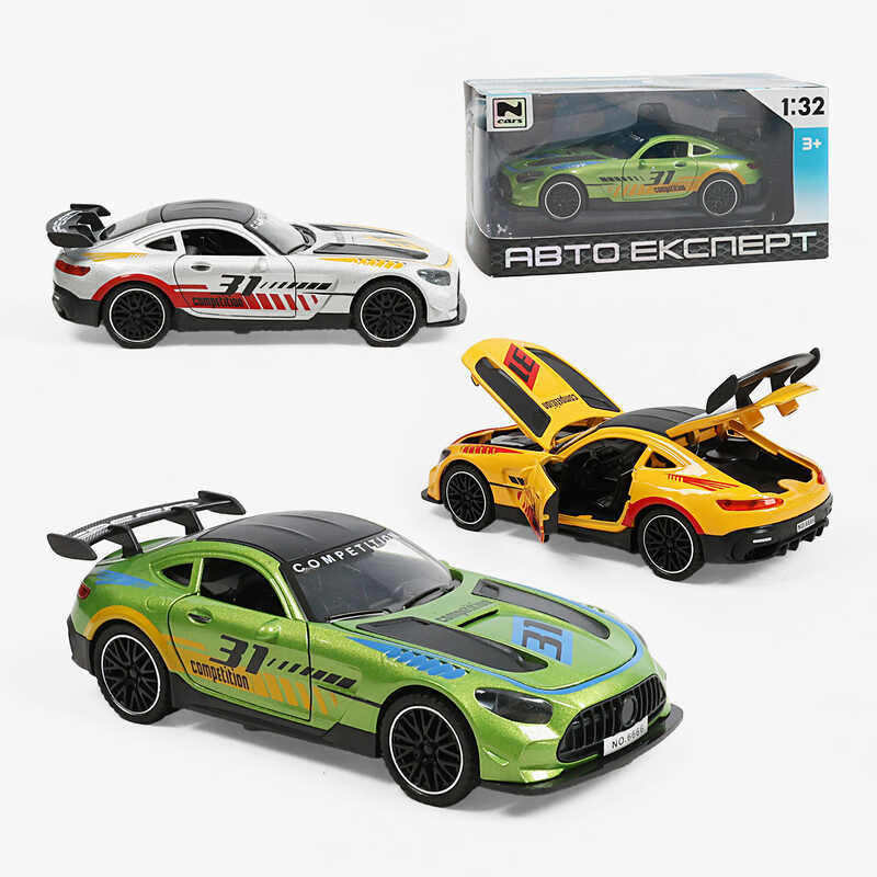 Машинка MG-62353 (96/2) 3 види, "Авто Експерт", металопластик, 1:32, світло, звук, інерція, відчиняються двері, капот, багажник, в коробці, ВИДАЄТЬСЯ 