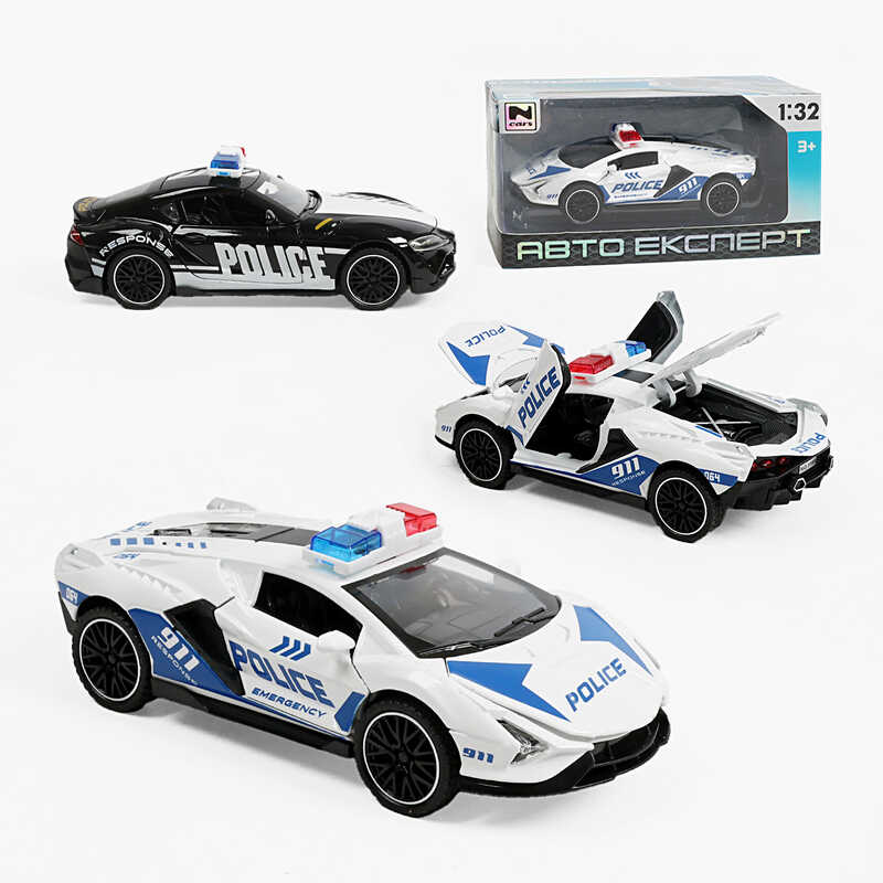 Машинка MG-28115 (96/2) 2 види, "Авто Експерт", металопластик, 1:32, світло, звук, інерція, відчиняються двері, капот, багажник, в коробці, МІКС