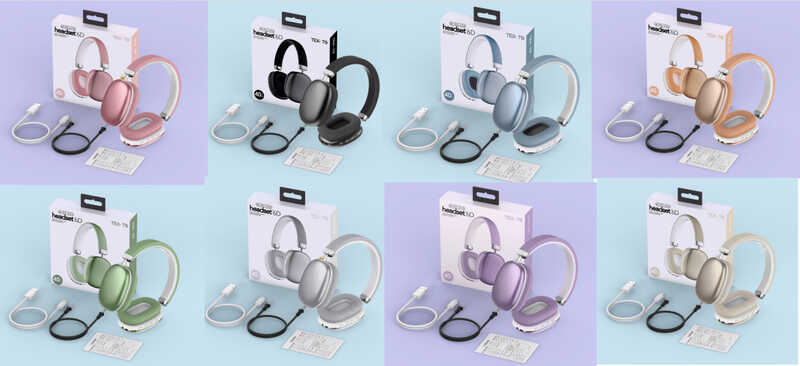 Навушники C 77356 (40) Bluetooth, вбудований акумулятор 5.4V, роз’єм для TF карти, AUX роз’єм, в коробці, ВИДАЄТЬСЯ МІКС ВИДІВ