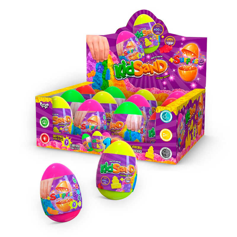 гр Креативна творчість "Кінетичний пісок "KidSand" + яйця KS-06-01U (5) "Danko Toys"
