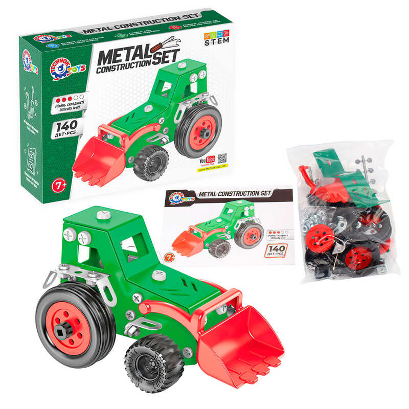 гр Конструктор металевий 1799 (9) "Technok Toys", металевий, 140 деталей, інструменти, в коробці