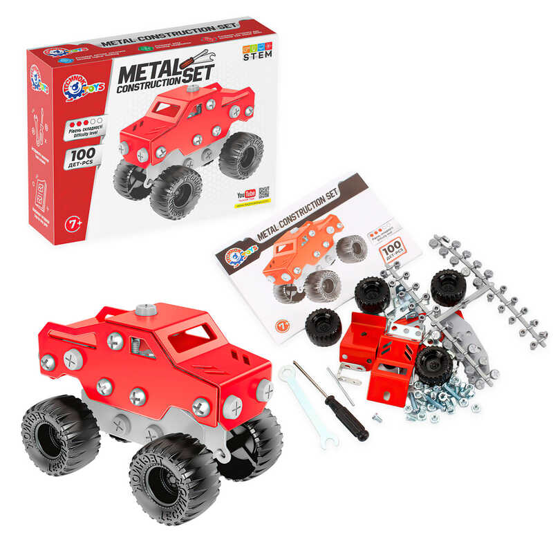 гр Конструктор металевий 1317 (9) "Technok Toys", "Машинка", 100 елементів, в коробці