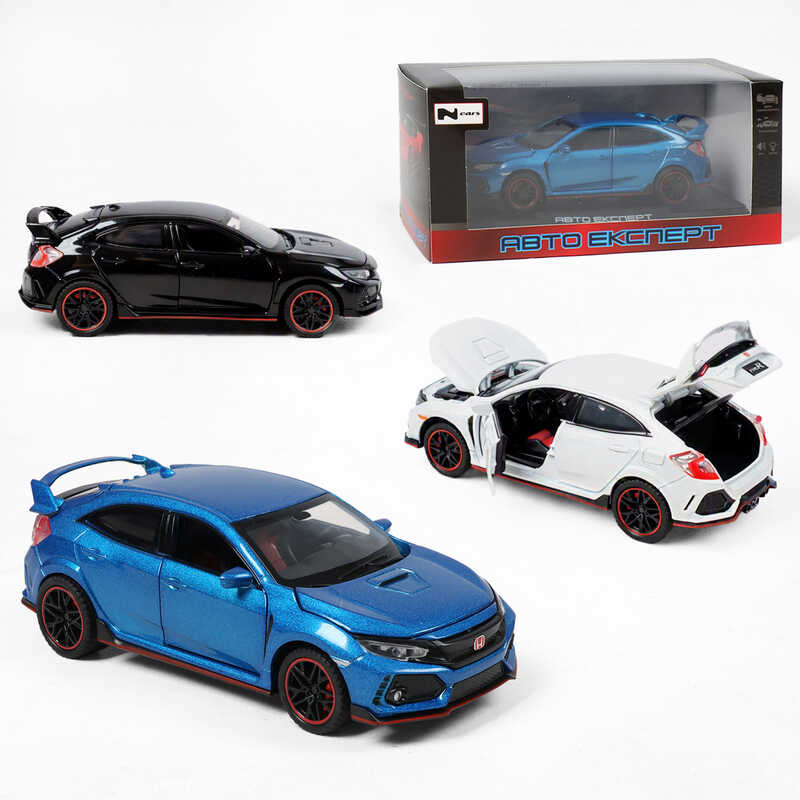 Машинка LF-30061 (48) 3 кольори, "Авто Експерт", металопластик, 1:32, світло, звук, інерція, відчиняються двері, багажник, капот, в коробці, МІКС