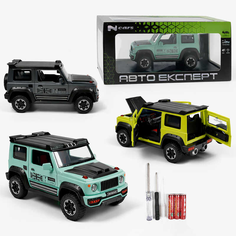 Машинка N-3905-82 (24) 4 кольори, "Авто Експерт", металоплас., пара, 1:24, світло, звук, інерція, відчиняються двері, багажник, капот, в коробці, МІКС