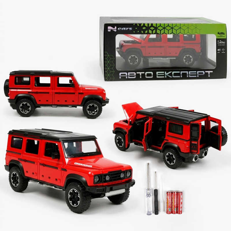 Машинка N-4761-83 (24) "Авто Експерт", металопластик, парогенерація, 1:24, світло, звук, інерція, відчиняються двері, в коробці, МІКС