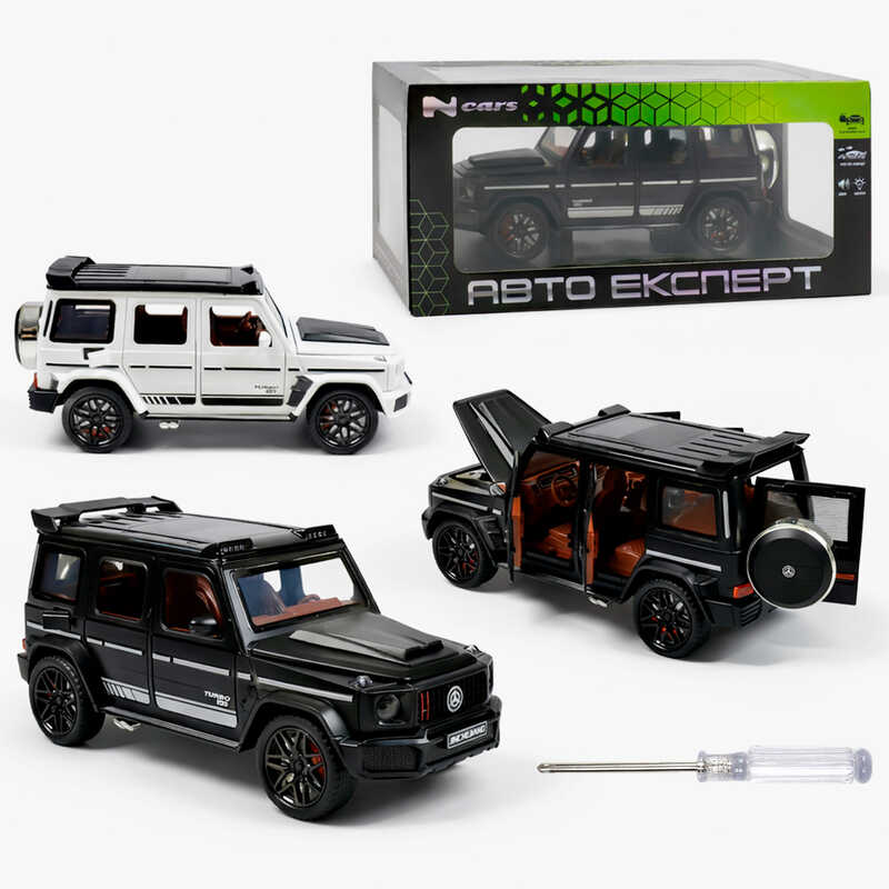 Машинка N-9470-92 (24/2) 4 кольори, "Авто Експерт", металопластик, 1:24, світло, звук, інерція, відчиняються двері, багажник, капот, в коробці, МІКС