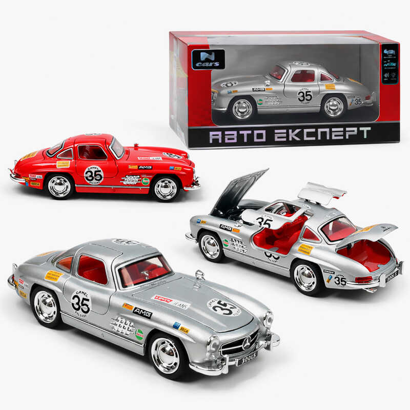 Машинка L-5634-80 (72/2) 2 кольори, "Авто Експерт", металопластик, 1:32, світло, звук, інерція, відчиняються двері, багажник, капот, в коробці