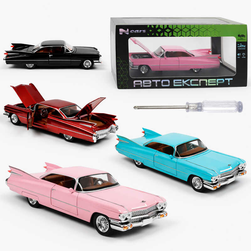 Машинка N-5069-94 (24/2) 4 кольори, "Авто Експерт", металопластик, 1:24, світло, звук, інерція, відчиняються двері, багажник, капот, в коробці, МІКС