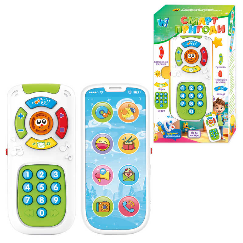 Пультик “Смарт пригоди” 31645 (72) "WToys", ОЗВУЧУВАННЯ УКРАЇНСЬКОЮ МОВОЮ, казки, цифри, мелодії, перемикання режимів, в коробці