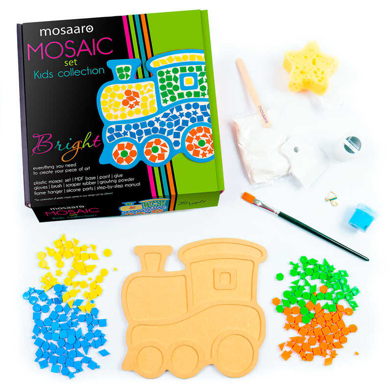 гр Набір для творчості "Mosaaro" (укр) MA7008 (5) "Vladi Toys", "Потяг", з пластиковою мозаїкою