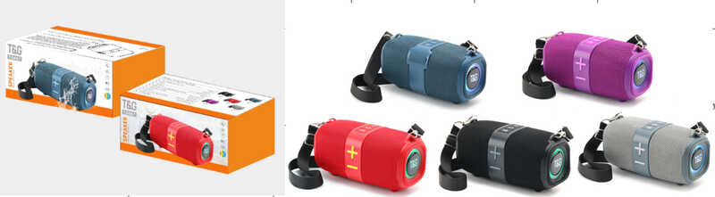 Колонка C 77903 (40) 5 кольорів, Bluetooth V 5.3, світло, мікрофон, підтримка TF, TWS, роз’єми AUX, type-С, USB, вбуд. акум. 3,7V, в коробці, МІКС 