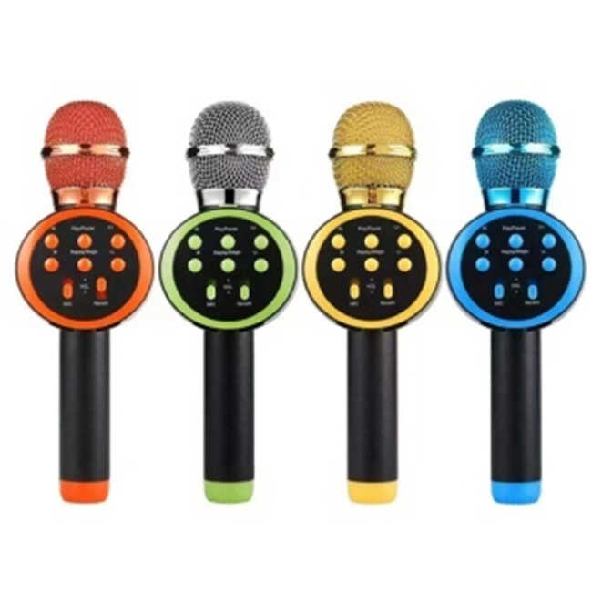 Мікрофон С 60083 (45) 4 види, караоке, bluetooth, USB, колонка, в коробці, ВИДАЄТЬСЯ ТІЛЬКИ МІКС ВИДІВ