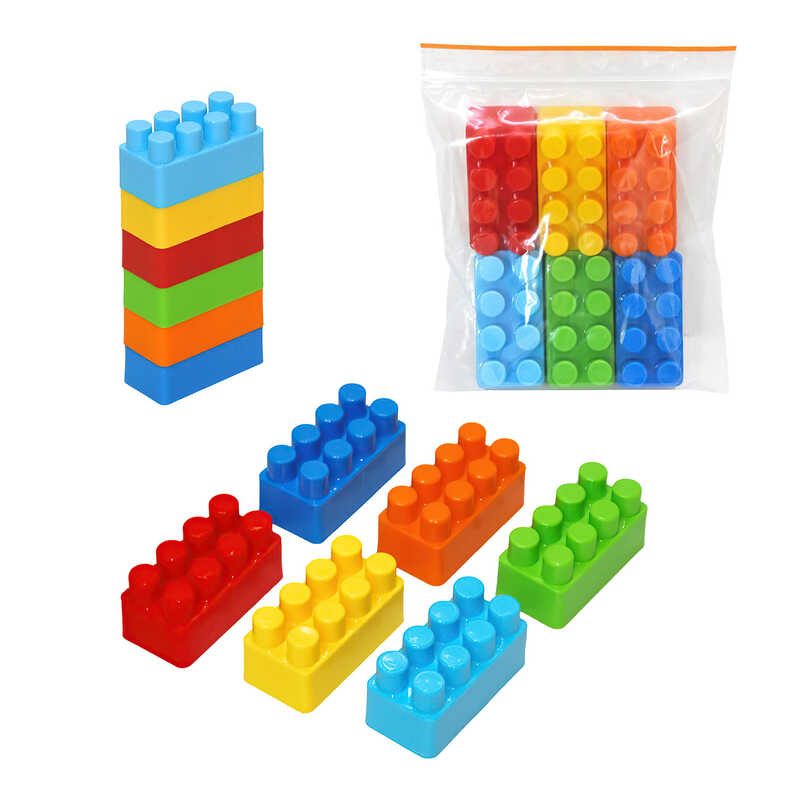 гр Конструктор "Mini Blocks" 6 кольорів 39946 (200) "Tigres", 6 елементів, розмір 6х3 см, у пакеті