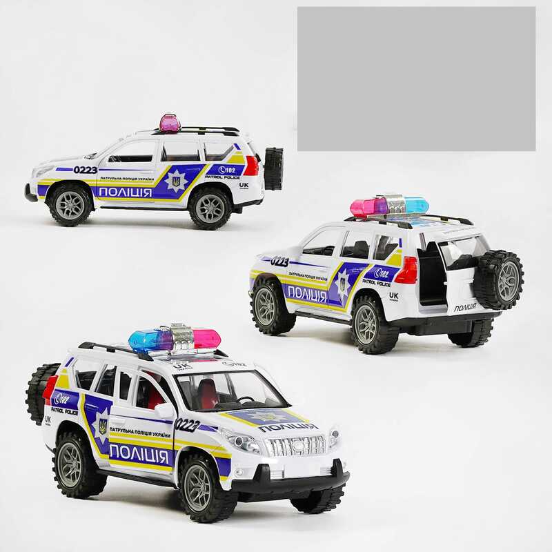 Джип "Поліція України" TK - 0223-1 (36/2) "TK Group", інерційний механізм, відчиняються двері та багажник, В ПАКЕТІ