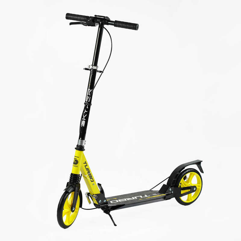 Самокат Skyper "Turbo" TR-23699-1 (4) сталева рама, ручне дискове гальмо, діаметр PU коліс - 200мм, 2 амортизатори, в пакеті