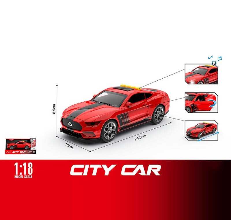 Машинка WY 1162 H (36) масштаб 1:18, світлові та звукові ефекти, гумові шини, дверцята відкриваються, інерція, в коробці