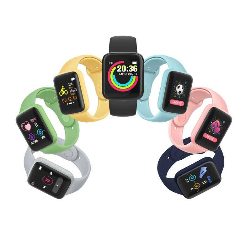 Годинник C 78407 (100) Bluetooth 4.0, кольоровий дисплей, повідомлення, кроки, будильник, спорт, серцебиття, в коробці, ВИДАЄТЬСЯ МІКС ВИДІВ