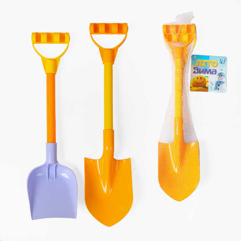 гр Набір лопаток 1057-89 (216/2) “WToys”, 2 лопатки, висота великої: 40.5 см, висота маленької: 36 см, в сітці