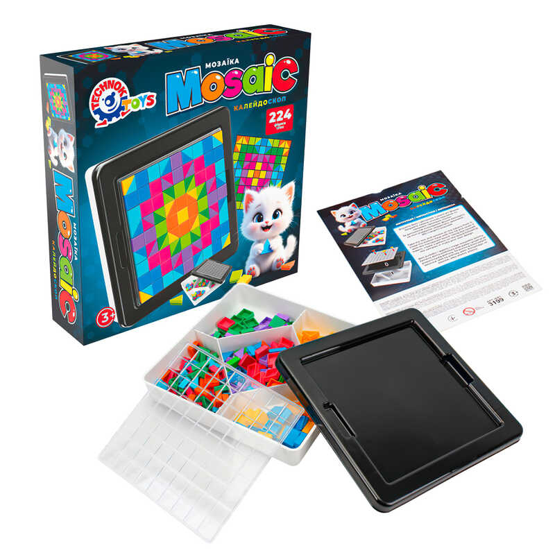 гр Мозаїка 3199 (6) "Technok Toys", 224 деталі, розмір: 25,5х25х5,8 см, у коробці