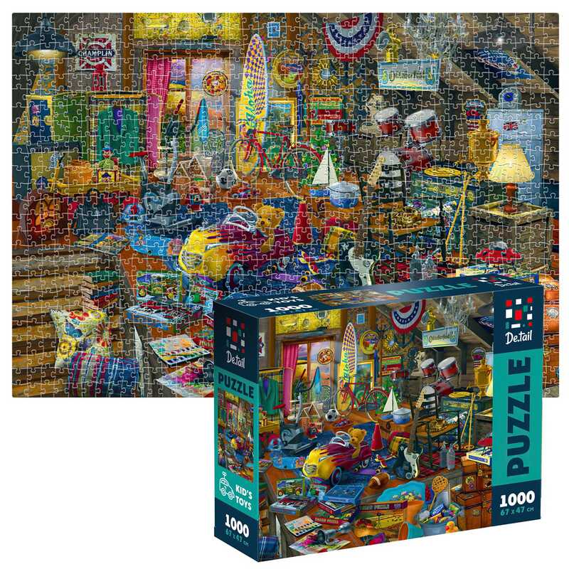 гр Пазли "De.tail. Дитяча кімната 1000 деталей" DT1000-09 (8) "Vladi Toys", розмір: 67х47 см, в коробці 