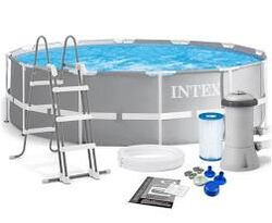 Intex Басейн каркасний 26720 NP (1) об`єм:12706л (90%), розмір:427х107см, сходи, насос-фільтр: 3785 л/год, драбина, тент, підстилка, в коробці