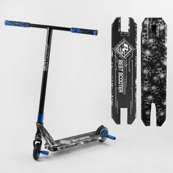 Самокат трюковий Best Scooter BS-99808 (4) HIC-система, ПЕГИ, алюмінієвий диск та дека з ПРИНТОМ, колеса PU, d = 110мм, ширина керма - 60 см, в коробці