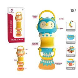 Брязкальце YL 616 (36) 2 кольори, "Сова", підсвічування, мелодії, англ.алфавіт, пісні англійською, акордеон, у коробці