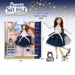 Лялька SK 025 A (48/2) висота 30 см, діадема, квіти, сумочка, в коробці