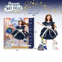 Лялька SK 025 B (48/2) висота 30 см, діадема, квіти, улюбленець, сумочка, в коробці