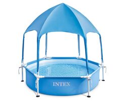 Intex Басейн каркасний 28209 NP (1) 183x38см, Об'єм басейну:700л, вд 3-х років, CANOPY METAL FRAME POOL, вага 8,8кг