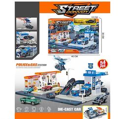 Трек MH 181 (24/2) 54 елементи, наліпки, 2 машинки, в коробці
