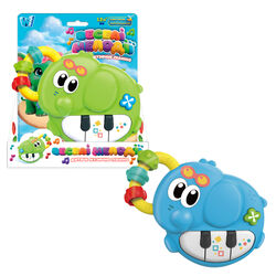 Піаніно 61475 (96/2) "WToys", 2 кольори, ОЗВУЧУВАННЯ УКРАЇНСЬКОЮ МОВОЮ, “Слоненя”, ноти, казки, пісні, цифри, підсвічування, пальчикова гра, в коробці
