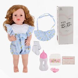 Лялька XBY 5536 (12) висота 52 см, гумова, пляшечка, памперс, соска, шкарпетки, в коробці