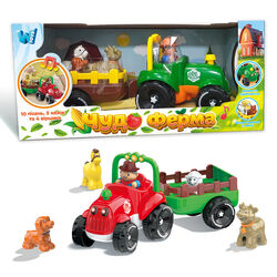 УЦІНКА 1 Трактор музичний 37586 (12/2) "WToys", ОЗВУЧ. УКР. МОВОЮ, підсвічування фар, віршики, назви і звуки тварин, рух вперед, НЕМАЄ ФУНКЦІЙ