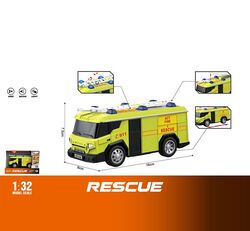 Спецтехніка WY 1134 B (96) світло, звук, масштаб 1:32, інерція, гумові колеса, в коробці