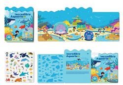 Логічна книжка C 75335 (120)  “Морські жителі”, 43 наліпки, фон, підписи англійською та китайською мовами, в пакеті 