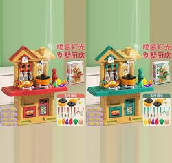 Кухня 839-011 (36) 2 кольори, висота 45 см, світло, звуки приготування, парогенератор, помпова подача води, посуд, продукти, кухонне приладдя, в коробці