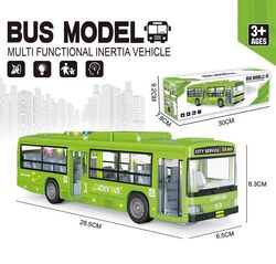 Автобус 138-3 (60/2) підсвічування салону, звук, пісні, озвучення англійською мовою, інерція, гумові колеса, двері відчиняються, в коробці