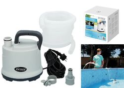 Intex Насос 28606 (1) дренажний, електричний, занурювальний насос, для відкачування та зливу води з басейну 3 585 л/год