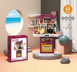 Кухня 922-121 (12) висота: 75 см, підсвічування, парогенерація, звук, автоматична подача води, 64 елементи, посуд та їжа, в коробці