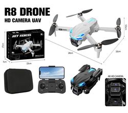 Квадрокоптер R 8 DRONE (36) 2 HD-камери, headless mode, уникає перешкоди, Wi-fi камера, керування з додатка, змінний кут нахилу камери, акумулятор 3.7 V, пульт керування 2.4 G, в коробці